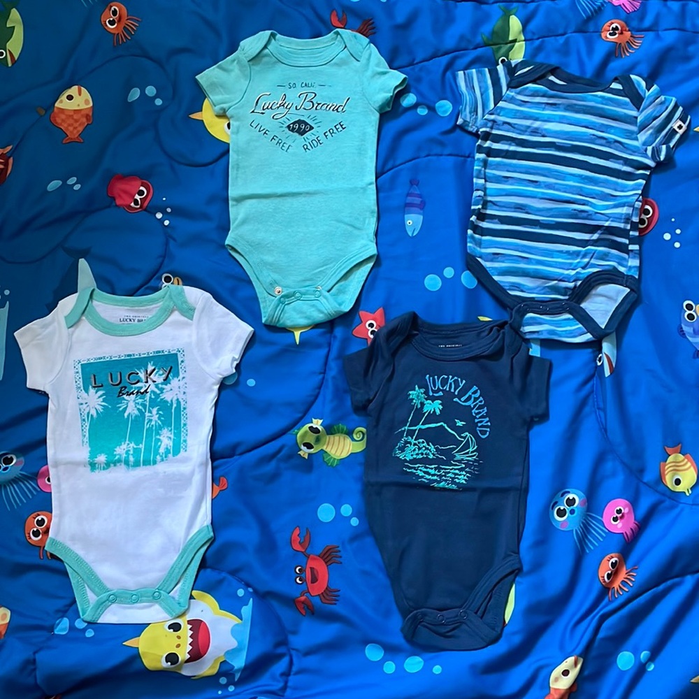 4 / 0-3m Lucky Brand Onesies